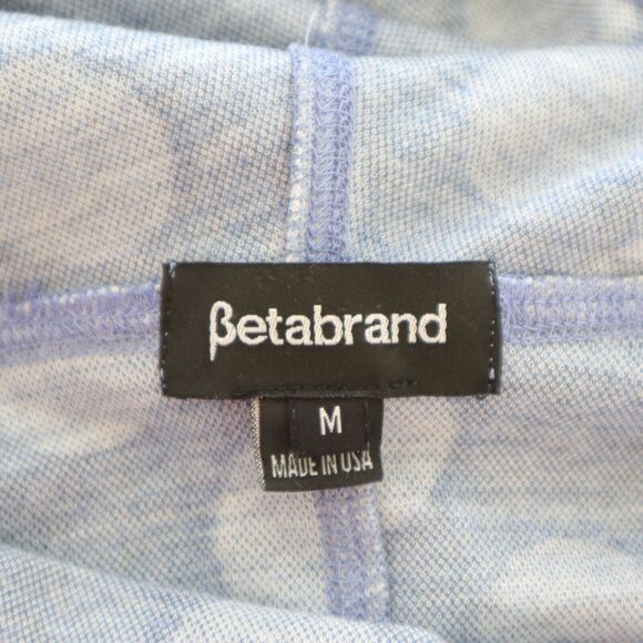Betabrand Size M Cowl Neck Sweatshirt Tunic Blue White Polka Dot - Picture 8 of 10